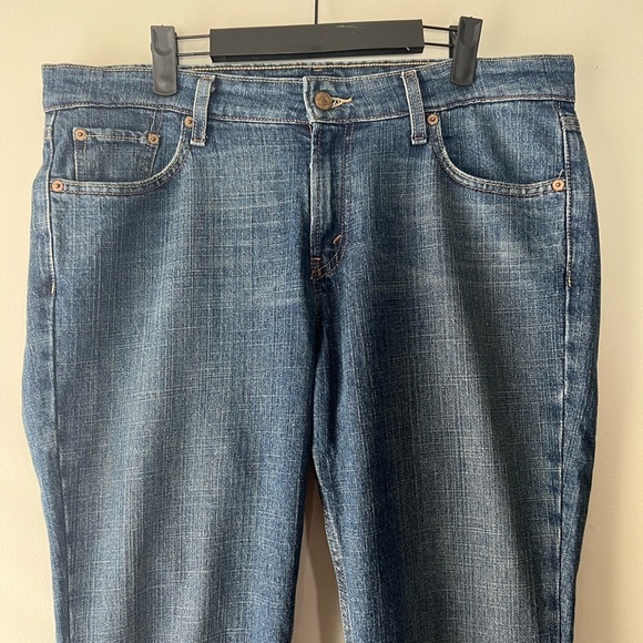 Levi’s Superlow 518 jeans flare true blue wash jean size 13 Long  wide leg - Picture 3 of 12